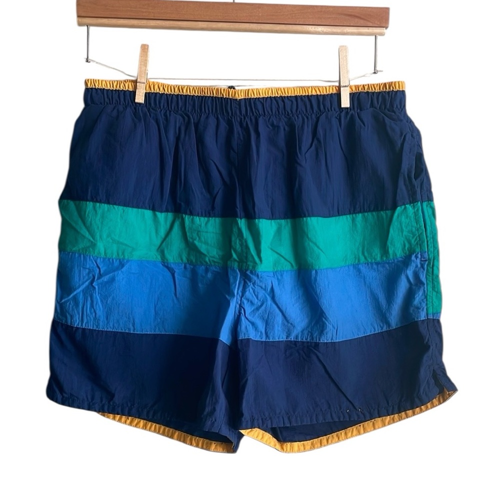 Colorful Vintage Colorblock Men's Swim Shorts